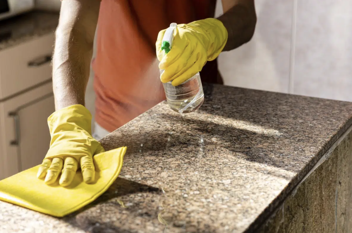 Marble shop countertop cleaner
