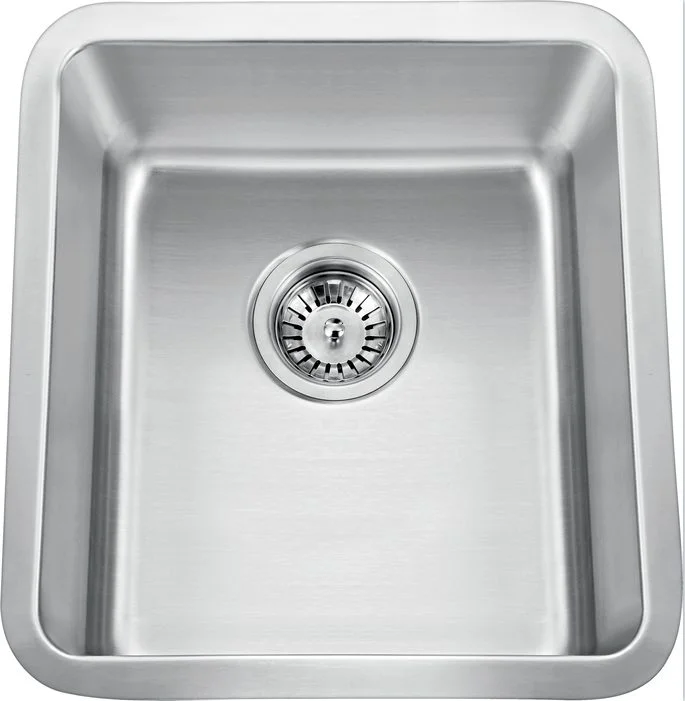 16-inch undermount small-radius single bowl stainless steel sink, model U161
