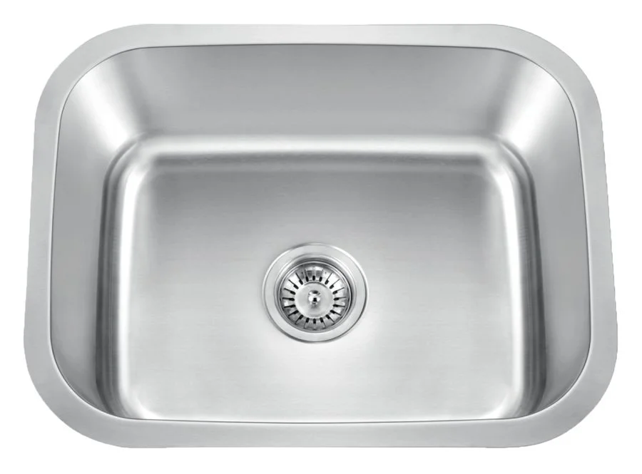 23-inch undermount single bowl stainless steel sink, model U231