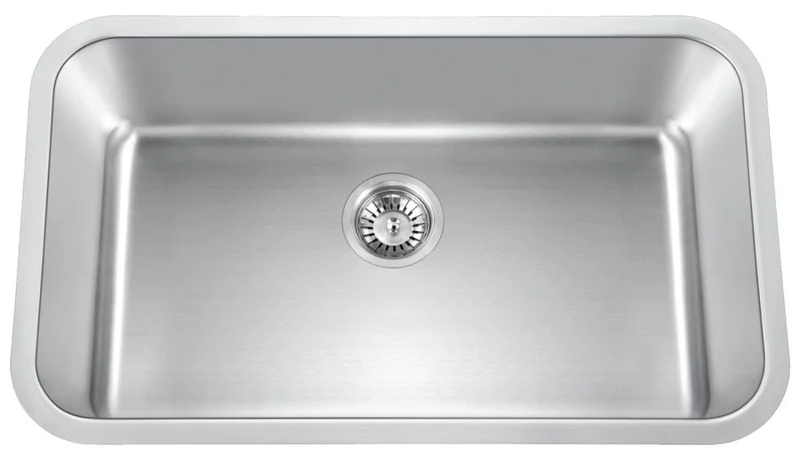 30 inch stainless steel undermount single bowl kitchen sink, free with every countertop replacement