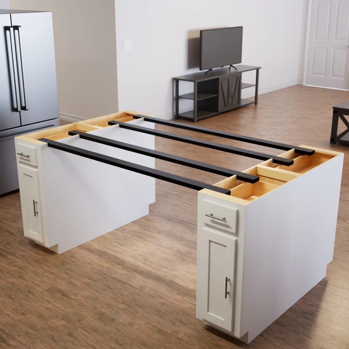 Bridge bracket for countertop support