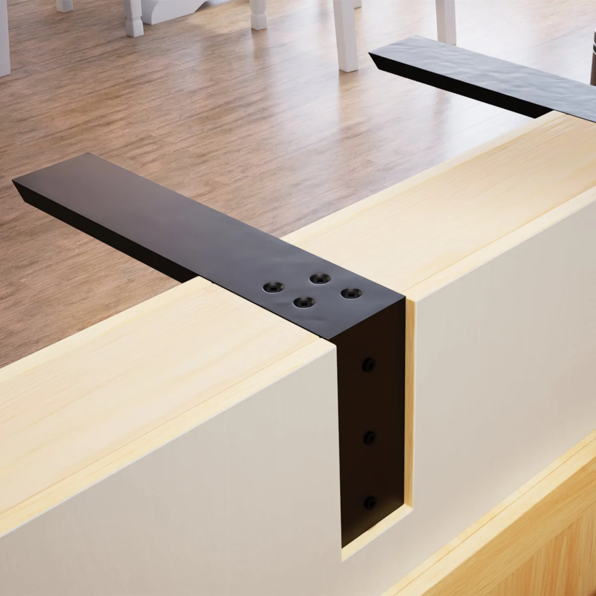 L-bracket for countertop support