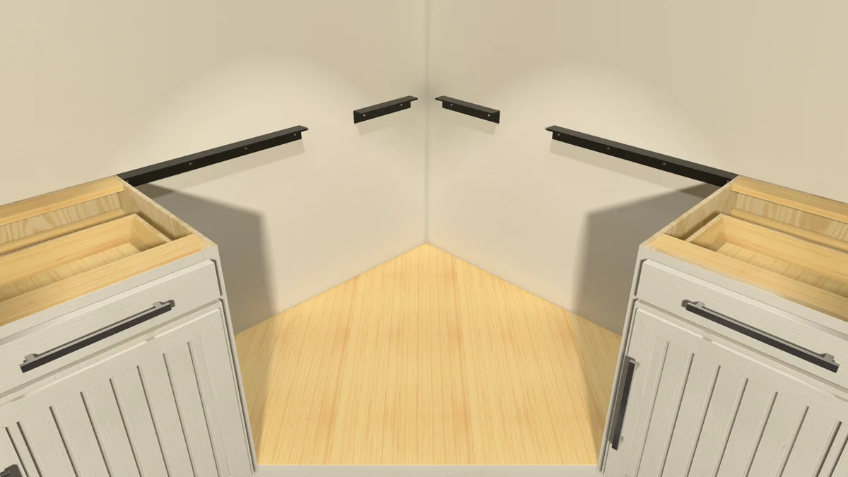 Wall cleat for countertop support