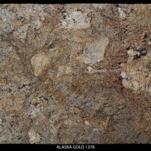 Alaska Gold granite slab sample