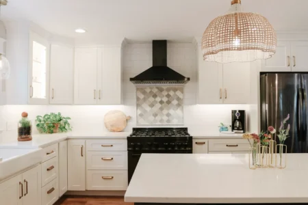 white marble countertops