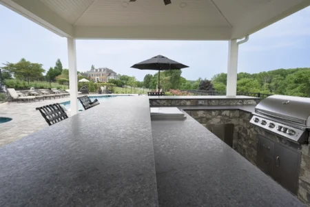 outside black granite countertops