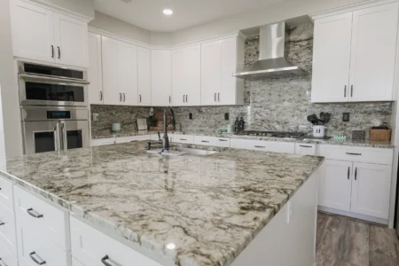 kitchen gray granite countertops
