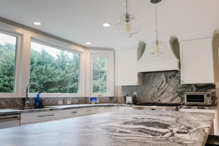 gray kitchen countertops