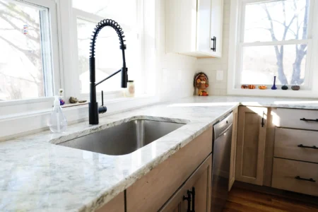 white granite countertops