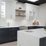 Columbia showroom display with quartz and fabuwood cabinets